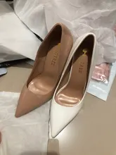 Zapatos de charol conciso para mujer, tacones de oficina puntiagudos, sexys, para fiesta, boda, poco profundos, Color Rojo