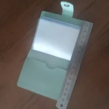 Tarjetero delgado de cuero PU para mujer, 26 tarjetas, tarjetero, monedero