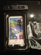 Runseeda-bolsa de aire flotante de 6 pulgadas, bolsa de natación impermeable, bolsa del teléfono móvil, funda para teléfono móvil para nadar, bucear, surfear, usar en la playa