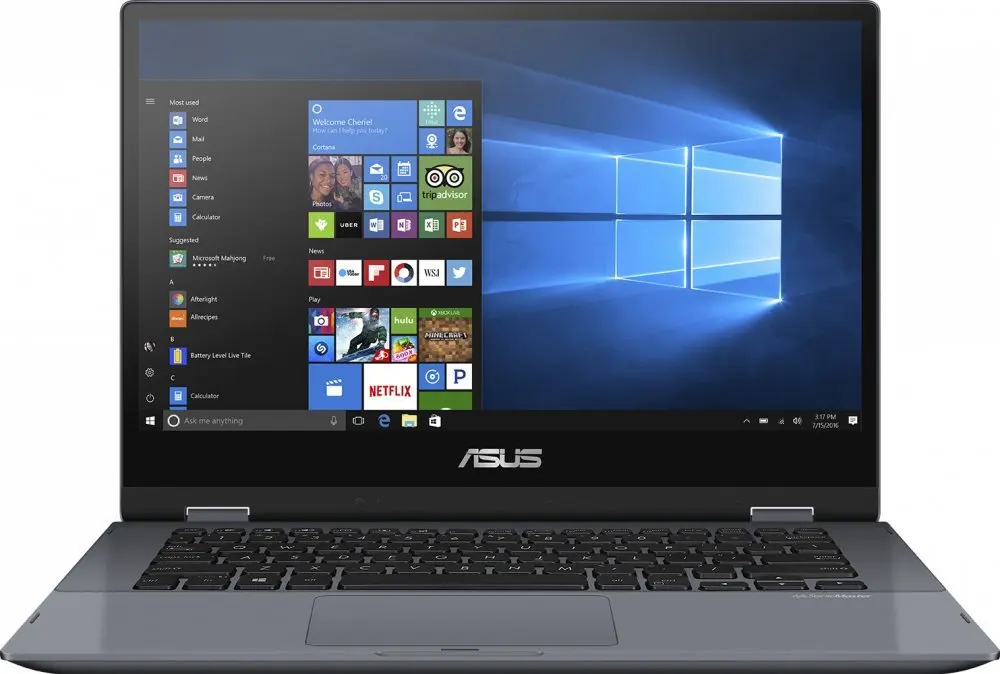 Ноутбук ASUS TP412FA-EC111T(90NB0N31-M04030)/14"/Core i3 8145u/4Гб/SSD 256Гб/intel uhd graphics 620/Windows 10