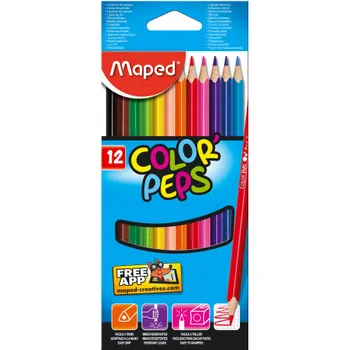 

(Box 1 pc) PENCIL MAPED COLOR PEPS 12 COLORS