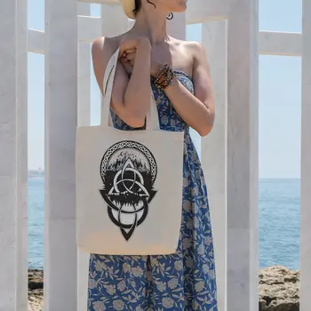 

Angemiel Bag Snake Seal Nature Moon Pattern Shopping Beach Tote Bag