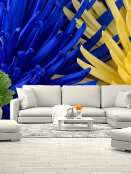 

Stereoscopic wall mural flowers roses purple. 3D wall mural in bedroom, Hall, in house.