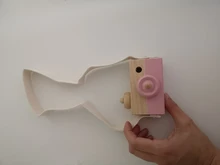 Lets make-Cámara de juguete de madera para bebé, colgante de moda, decoración nórdica, juguete de cámara de madera, 1 ud.
