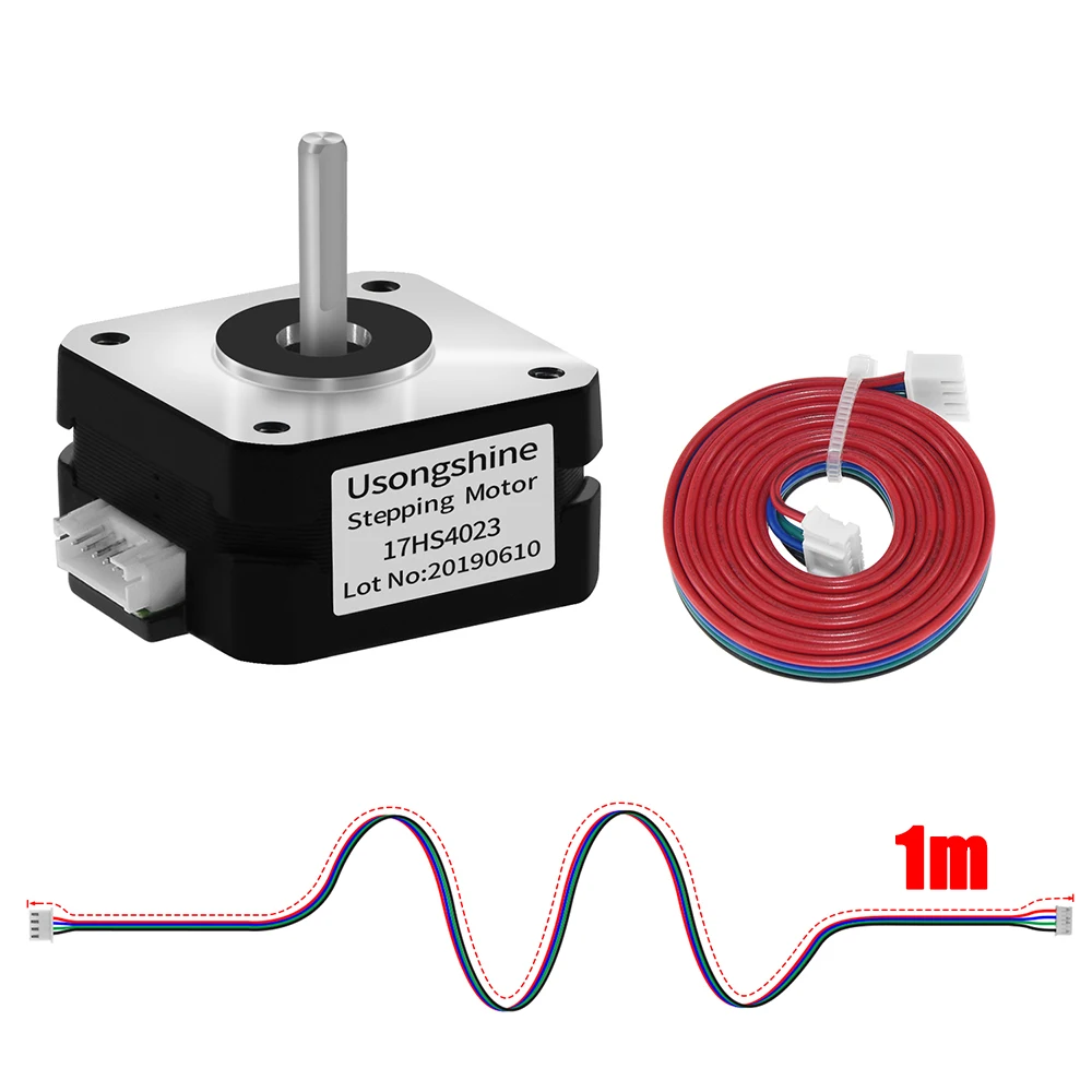 para a Extrusora do Titã 4-lead Nema 17 42 Motor 12v 24v Impressora 3d para a Máquina de Gravura Tt5.5 17hs4023 Nema17 - Imagem 2