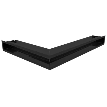 

fireplace grille Grids - Corner LUFT right black 76,6x54,7x9 - from producer kratki