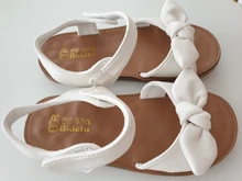 Zapatos antideslizantes informales con nudo de mariposa para bebé, sandalias de playa con punta abierta de princesa, para niño pequeño, Chico, Verano