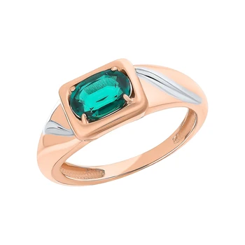

Gold ring with emeralds sunlight sample 585