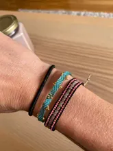 GO2BOHO-Pulsera trenzada para Mujer, joyería Bohemia, pulseras trenzadas hechas a mano, brazaletes bohemios de Moda para Mujer, venta al por mayor
