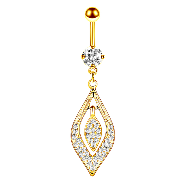 Gold Color Heart belly button ring 14G belly ring cute navel piercing bar sexy belly piercing dangle navel ring lot