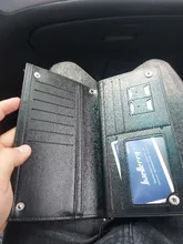 Cartera de lujo Original para hombre, cartera de mano a rayas de negocios, monedero de cuero, Tarjetero con cremallera para teléfono