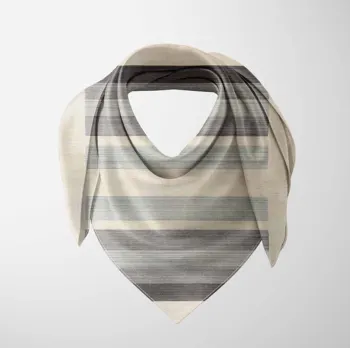 

Else Beige Gray Black Lines Geometric 3d Printed Square Rayon Fabric Neck Head Floral Pattern Scarf Scarves Women Hijab