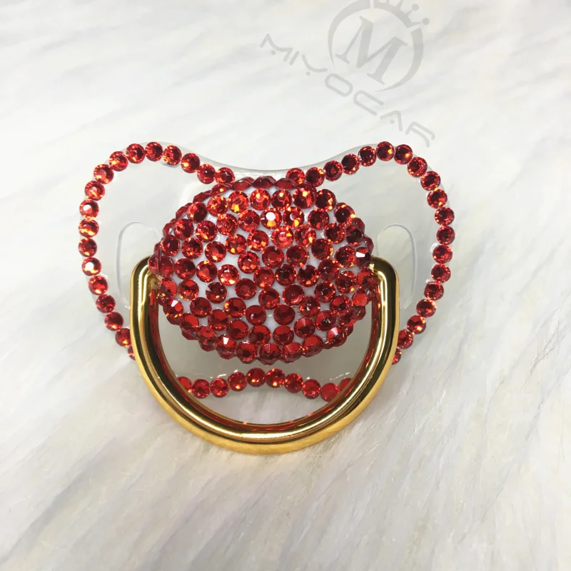 Miyocar all handmade bling blue pacifiers unique design king queen style 6 colors choose gift baby shower PBC-B