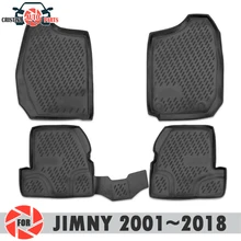 Коврики для Suzuki Jimny 2001~ ковры Нескользящие полиуретановые грязезащитные внутренние аксессуары для стайлинга автомобилей украшения
