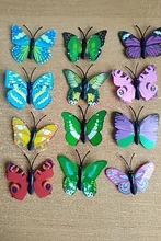 Wedding-Decoration House Artificial Butterfly Plastic 12pcs 8-Colors 5cm Scrapbooking