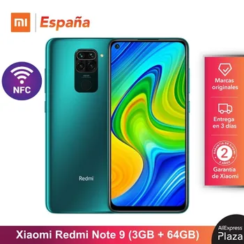 

Xiaomi Redmi Note 9 (64GB, 3GB RAM, Cuatro cámaras y 48 MP, Android, Nuevo, Libre) [Teléfono Movil Versión Global para España]
