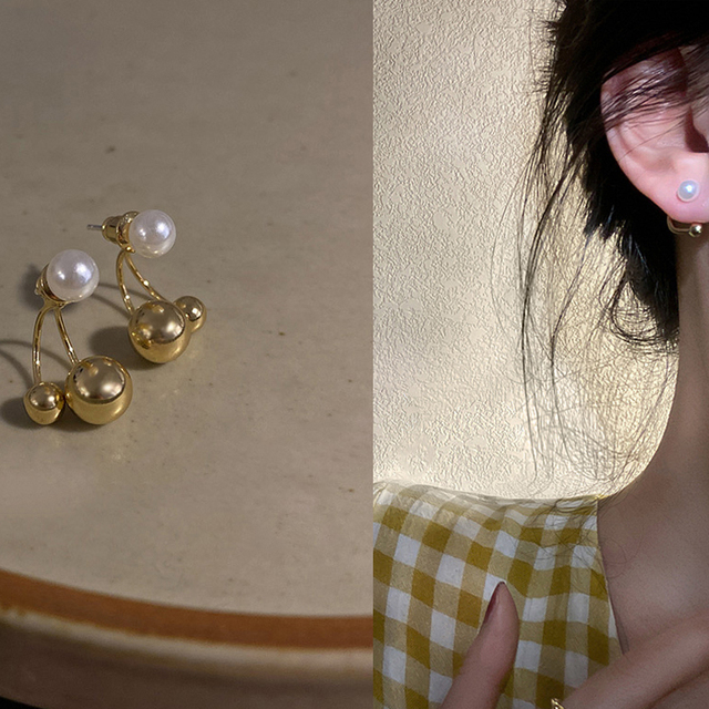 Claw Stud Earrings for Women Punk Four-Prong Geometric Rake Pearl Korean Ear Hook Clip Earrings 2022 Trend Jewelry brinco