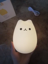 Ornaments Touch-Sensor Night-Lamp Desktop-Decor Baby Bedroom Battery/usb-Charge Silicone