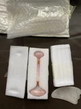 Roller Skin-Massage-Tool Rose Quartz Natural Jade Slimming Lifting Gift-Box Noiseless
