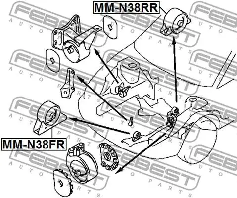Подушка ДВС передняя Mitsubishi Chariot/Grandis/Space Runner 91 |