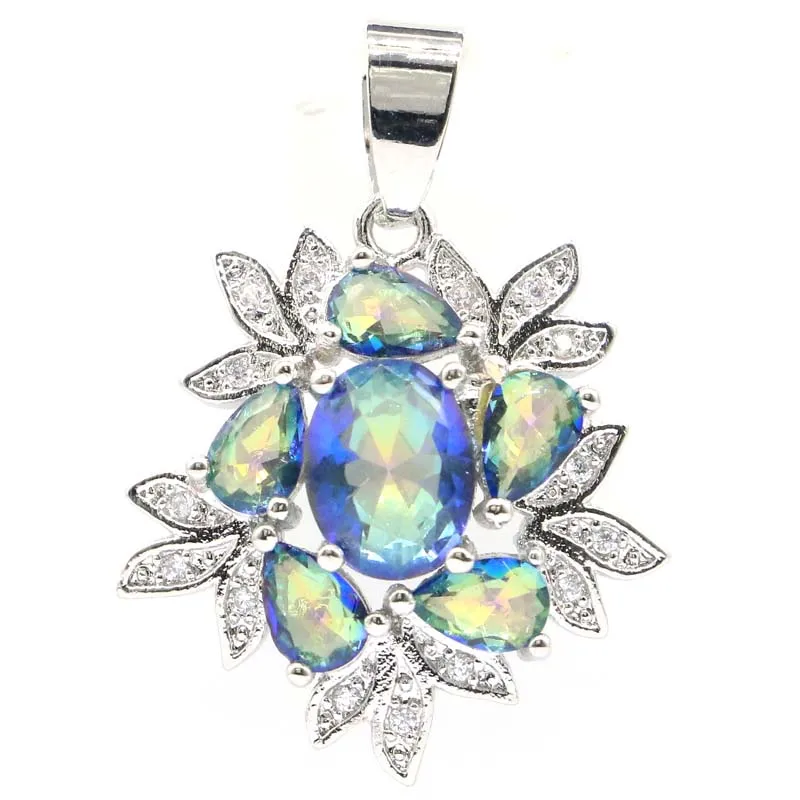 32x22 мм богемный дизайн искусственный фиолетовый аметист огонь Радужный Мистик