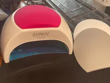SUNUV SUN2C-Lámpara de uñas de 48W, secador de uñas UV SUN2 para secador de uñas de Gel, Sensor infrarrojo con almohadilla de silicona rosa para uso en salón
