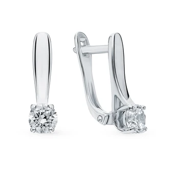 

Silver earrings with cubic zirconia sunlight sample 925