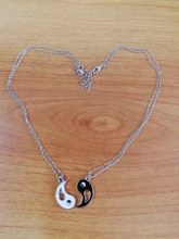 2 unids/set mejores amigos par collares Yin Yang encanto colgante, collar de la joyería para los amantes de las Hermanas de San Valentín regalo FSPXL316