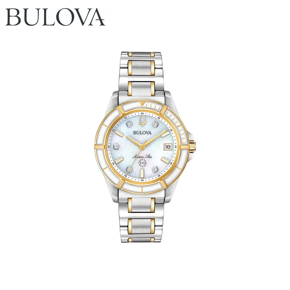 Наручные часы Bulova 98P186 женские кварцевые на биколорном браслете