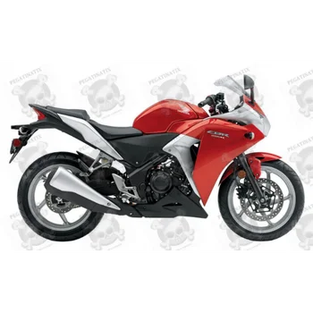 

CBR 250R YEAR 2011RED/SILVER VERSION DECALS size ORIGINAL