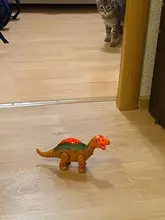 Dinosaurio eléctrico que camina, juguete de dinosaurios brillantes con sonido, modelo de animales para niños, regalo interactivo