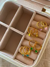 Pendientes de aro de Plata de Ley 925 Huggie para mujer, aretes geométricos de amor, Piercing de circonita, joyería de plata