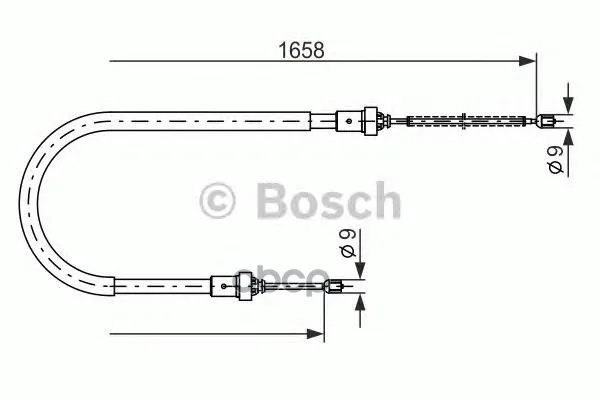 Трос Стояночного Тормоза Renault Logan 1.4 07/2004 Bosch арт. 1987482234