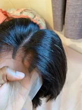 Bob corto peluca recta T malla con división 100% pelucas de cabello humano para las mujeres negras Natural peluca brasileña Remy Pre cierre desplumado pelo