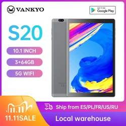 VANKYO S20 10 pouces Tablette Android 9.0 Pie 3 GO RAM 64 GO ROM1280 * 800 IPS HD De MatrixPad GPS 5G Wifi GPS Octa core MatrixPad 