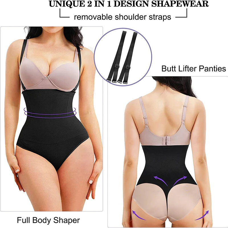 Sexy Body Shapewear Thong Waist Trainer Corset Open Bust Body Shaper Seamless Invisible Bodysuit Slimming Belly Underwear Faja target shapewear