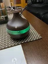 SaengQ-humidificador de aire eléctrico, difusor de aceites esenciales ultrasónico de grano de madera, minigenerador de niebla con USB, luz LED