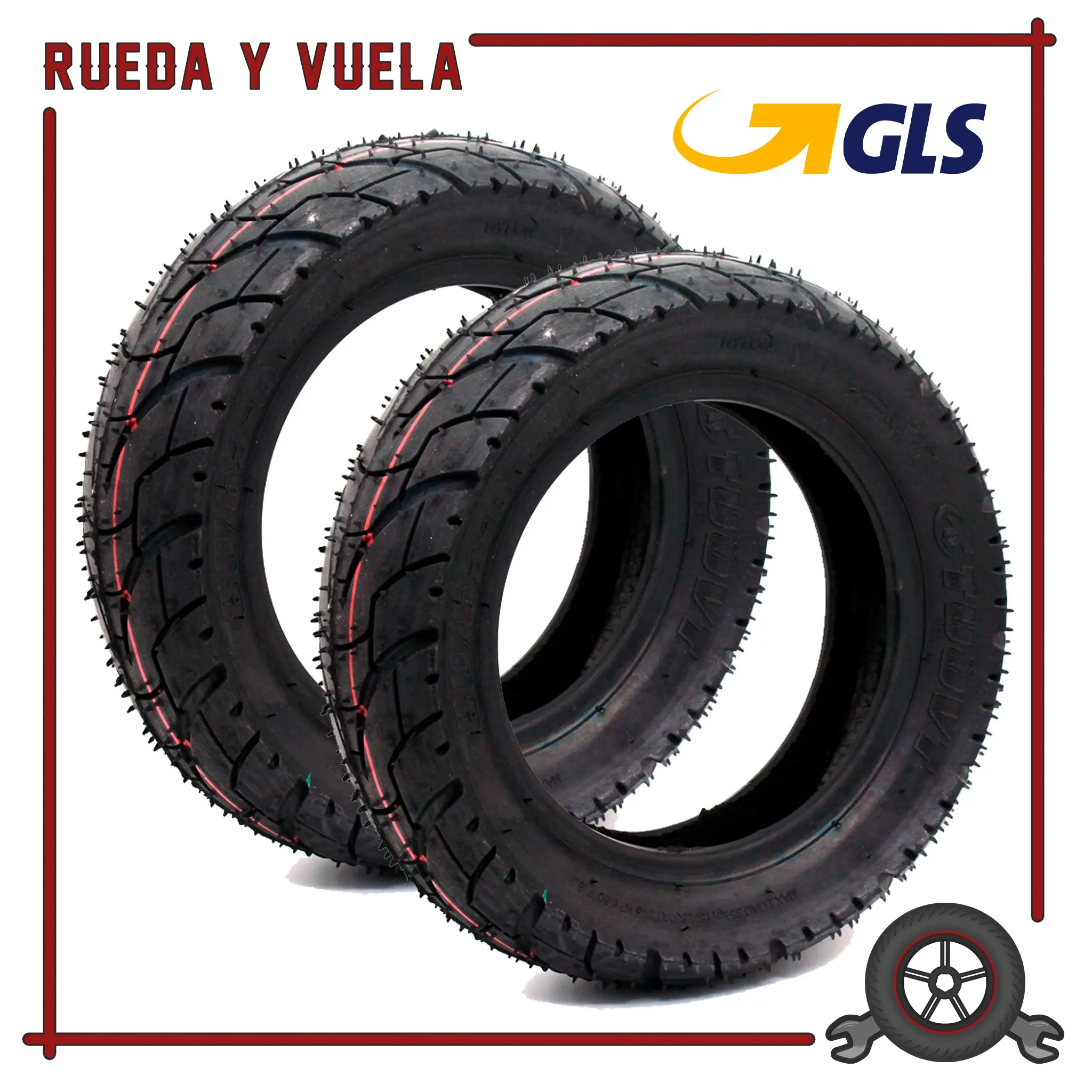 Pneumatico Tuovt 80/65/90-6 (255X80) (10X3) Scooter Elettrico Dualtron, Kaabo, Inokim, Ice Q, Speedway, Zero10, Janobike, Smartgyro