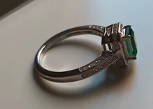 Realytrust-anillo de compromiso de Plata de Ley 925 con diamantes de Esmeralda, joyería de compromiso, para mujeres