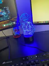 Night-Light Desk-Lamp Bedside-Decor Luffy-Figure Monkey-D Bedroom Color-Changing Anime