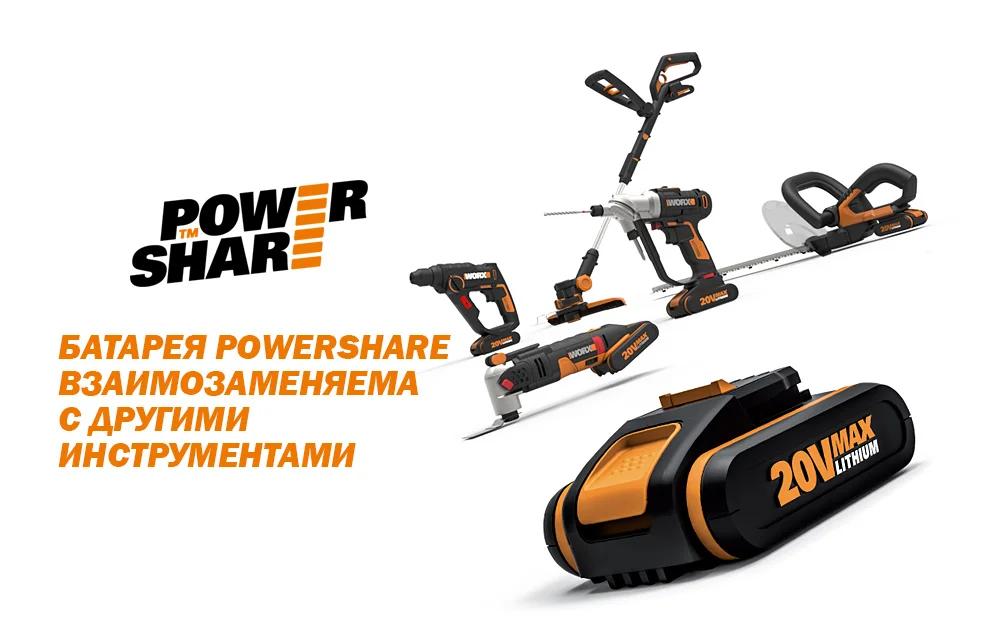 Дисковая пила аккумуляторная WORX SAW WX527 20В