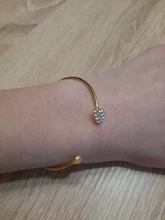 Pulsera ajustable con doble lazo de corazón para Mujer, brazalete con apertura de cristal, joyería, 7g, 2020