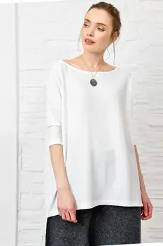 

Trend Alacati Style Women Boat Neckline Textured Oversıze Tunik ALC-016-041-TE