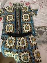 INCERUN-conjunto Hawaiano estampado para hombre, camisa de manga corta con botones, pantalones cortos de playa, ropa de calle informal, 2 piezas, verano 2021