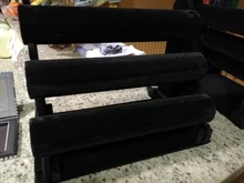 Soporte de exhibición de cuero de PU Vintage de alta calidad, pulsera de terciopelo, para reloj estante de barra en T, organizador de joyas, soporte de pie duro