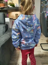 Spring Jacket Windbreaker Hooded-Unicorn Girls Coats Outerwear Kids Rainbow-Pattern Autumn