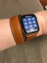 Correa de cuero genuino para Apple Watch, correa de cuero genuino para Apple Watch 6 Band 5 4 3 2 1, 44mm 40mm 42mm 38mm