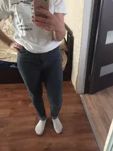 Gray Jeans Pencil-Pants Stretch Skinny Black High-Waist Korean Plus-Size Fashion Woman