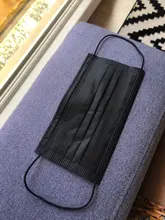 10/50/100/200/500 Uds negro máscara médica máscaras quirúrgicas no tejida 3-capa de máscara de la boca de algodón desechable máscaras para el rostro boca