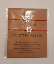 2 unids/set nueva moda Magen de la Estrella de David de encanto pulseras de hilo rojo para amante pareja mujeres hombres estrella judía deseo joyería regalos